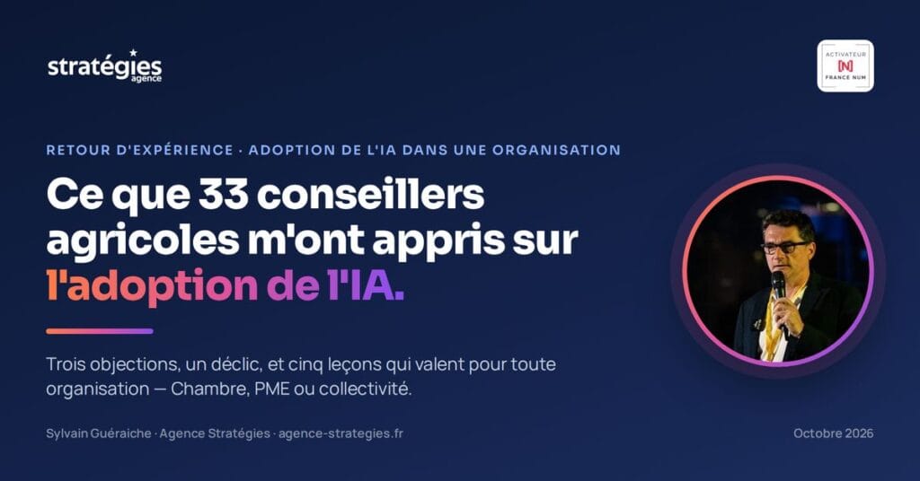 Sylvain Guéraiche — ce que 33 conseillers agricoles m'ont appris sur l'adoption de l'IA